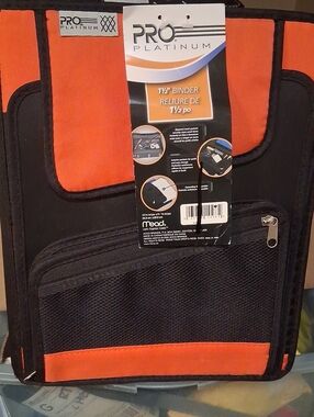 NEW MEAD PRO PLATINUM BINDER - 1.5 INCH-FULL Zipper Closure.
